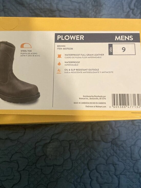 Herman Survivors Plower Waterproof Pull On Work Boots Steel Toe Men\'s Sz 9 Brown main image 4
